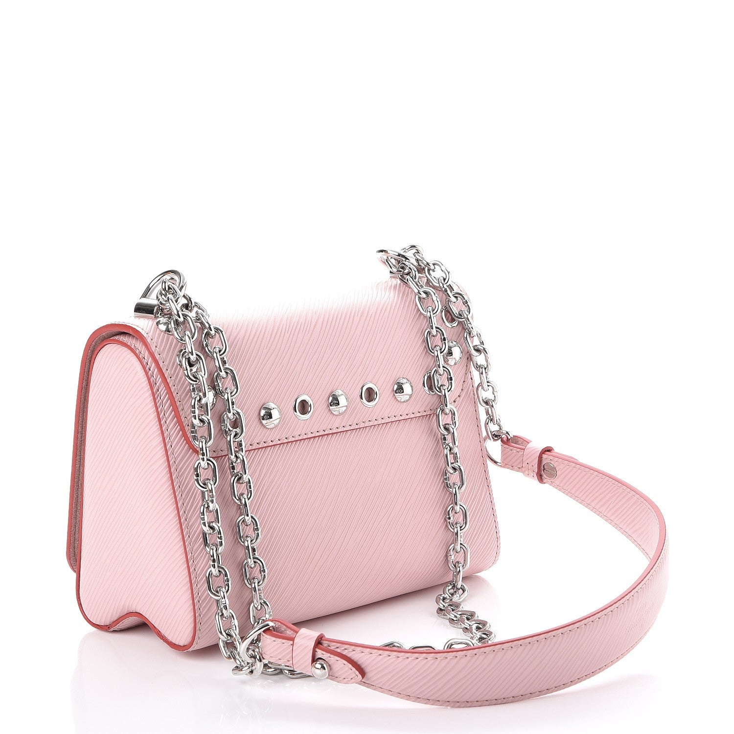 Louis Vuitton Epi Studded Twist Shoulder Bag PM Rose Ballerine 3 of 8