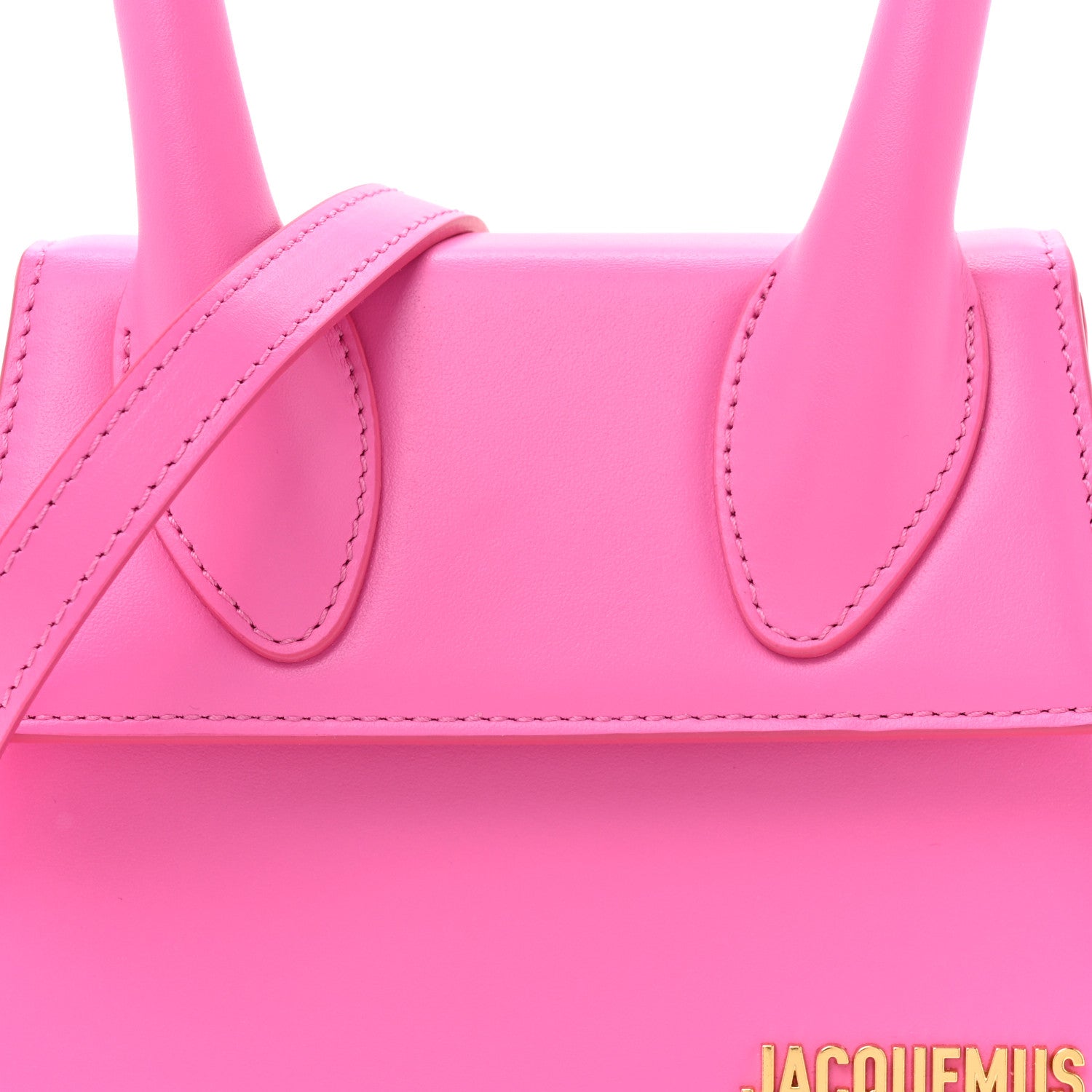 Jacquemus Smooth Calfskin Le Chiquito Moyen Neon Pink 7 of 11