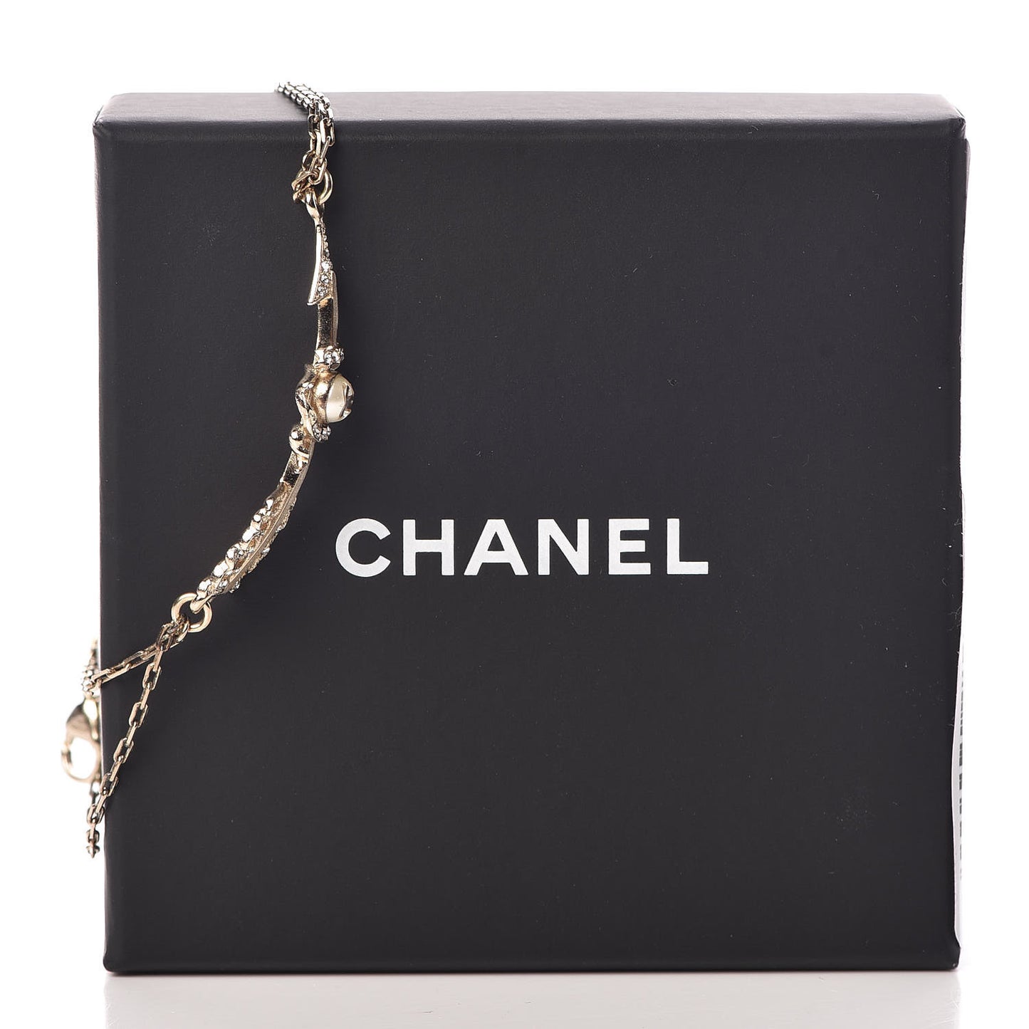 Crystal Pearl CC Arrow Bracelet Gold