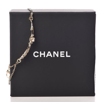 Chanel Crystal Pearl CC Arrow Bracelet Gold 6 of 6