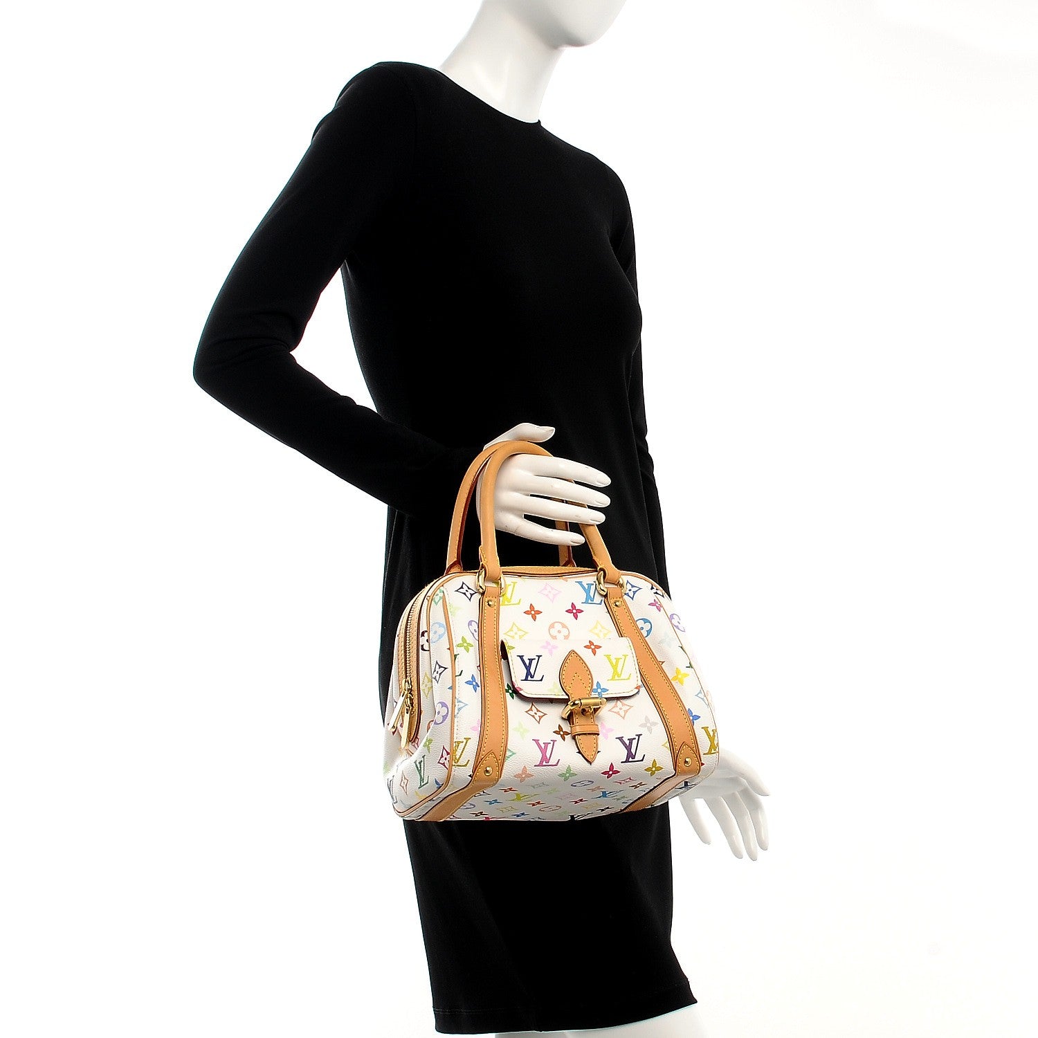 Louis Vuitton Monogram Multicolor Priscilla White 2 of 7