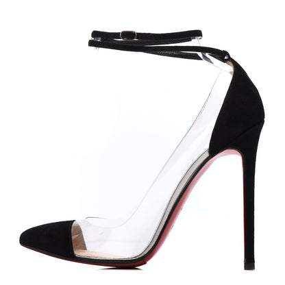 Christian Louboutin Veau Velours PVC Un Bout 120 Pumps 39.5 Black 1 of 7