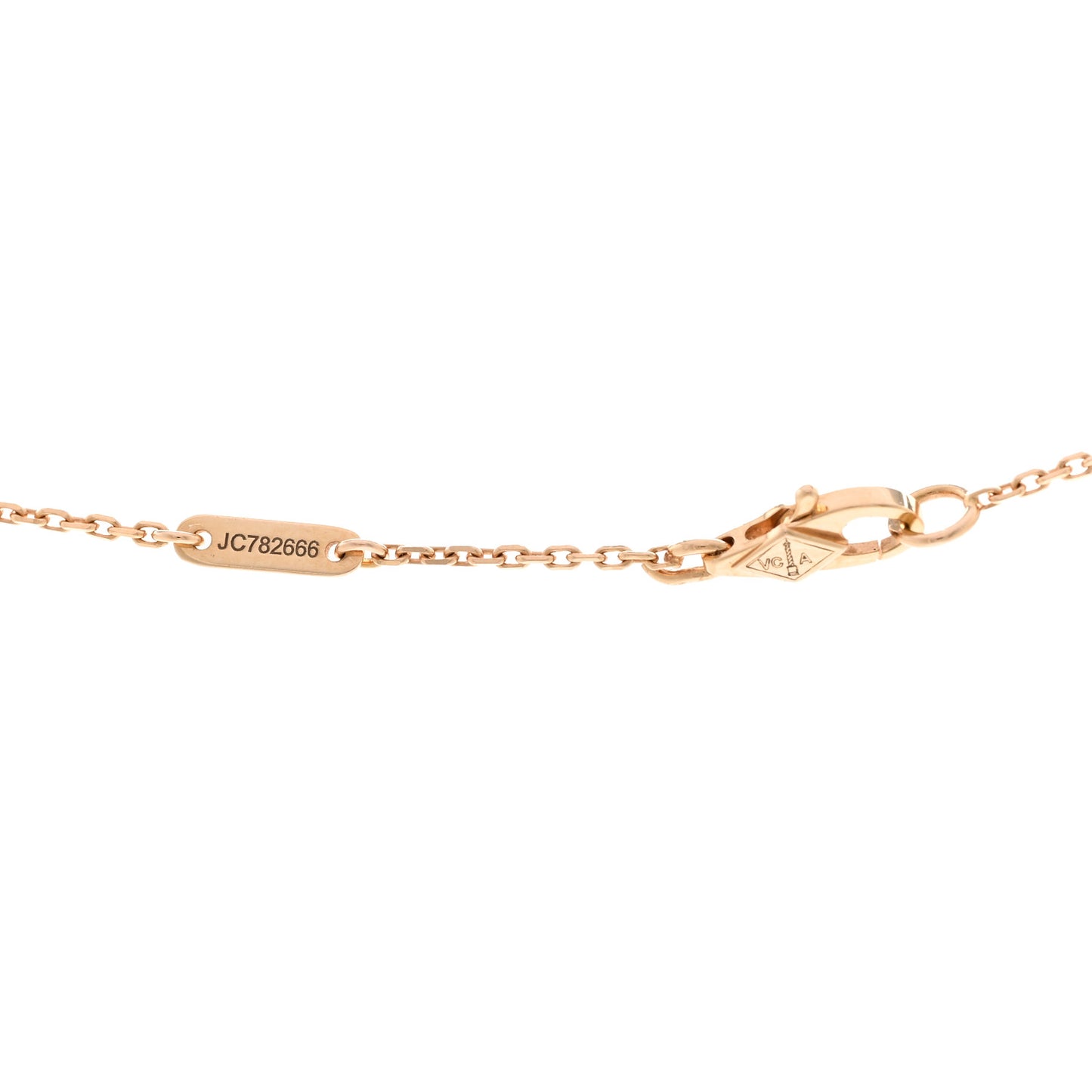 18K Rose Gold Carnelian Sweet Alhambra Pendant Necklace