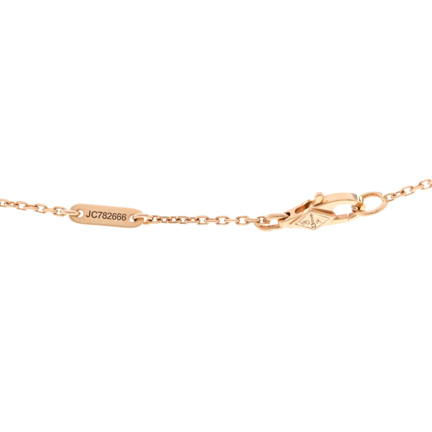 Van Cleef & Arpels 18K Rose Gold Carnelian Sweet Alhambra Pendant Necklace 4 of 6