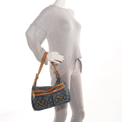 Louis Vuitton Monogram Denim Baggy PM Blue 2 of 7