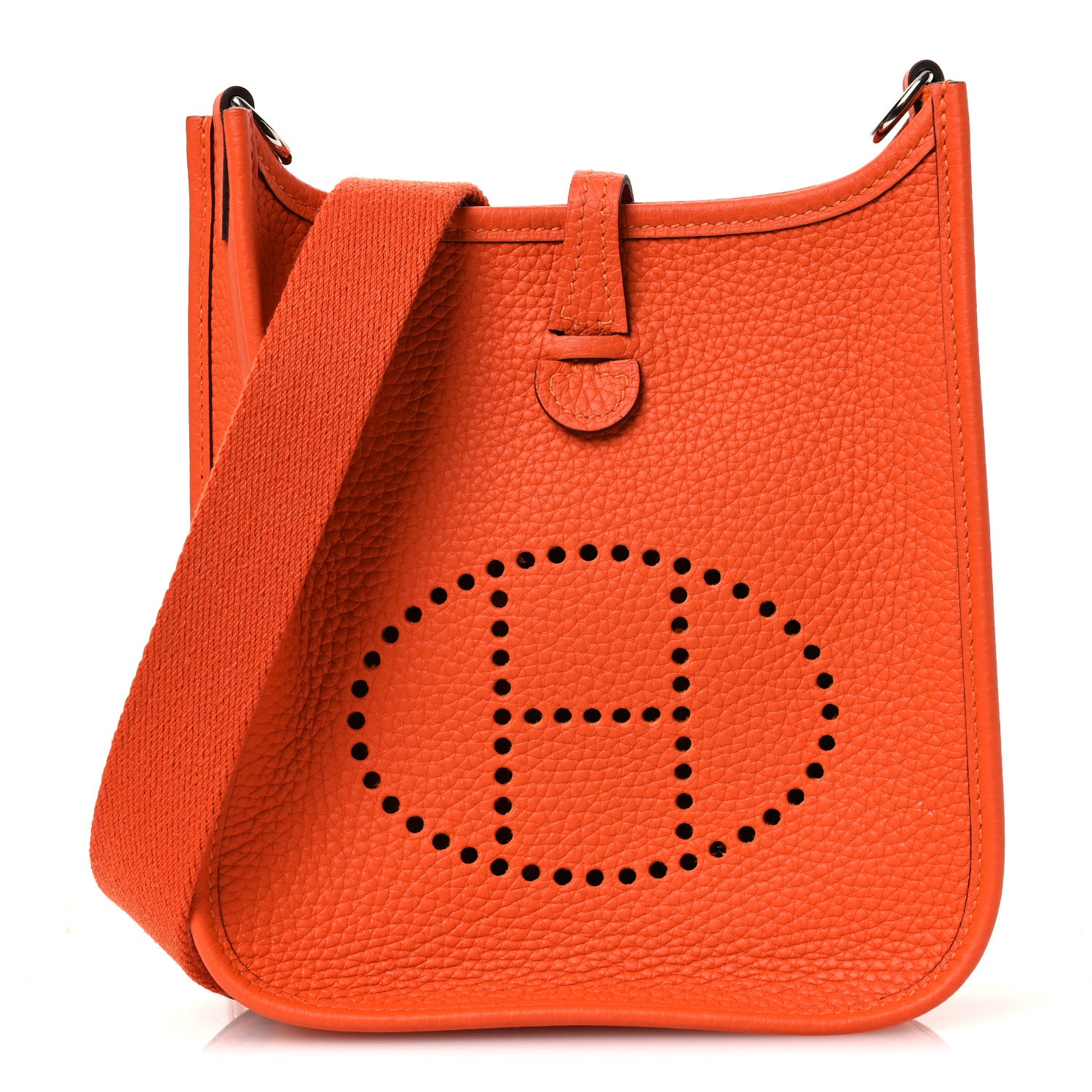 Hermes Taurillon Clemence Evelyne TPM Orange 8 of 12