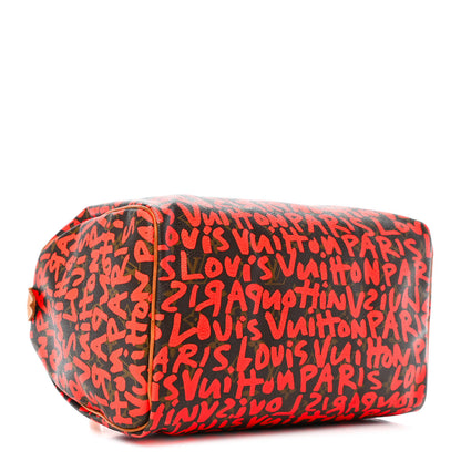 Louis Vuitton Monogram Graffiti Speedy 30 Orange 3 of 6