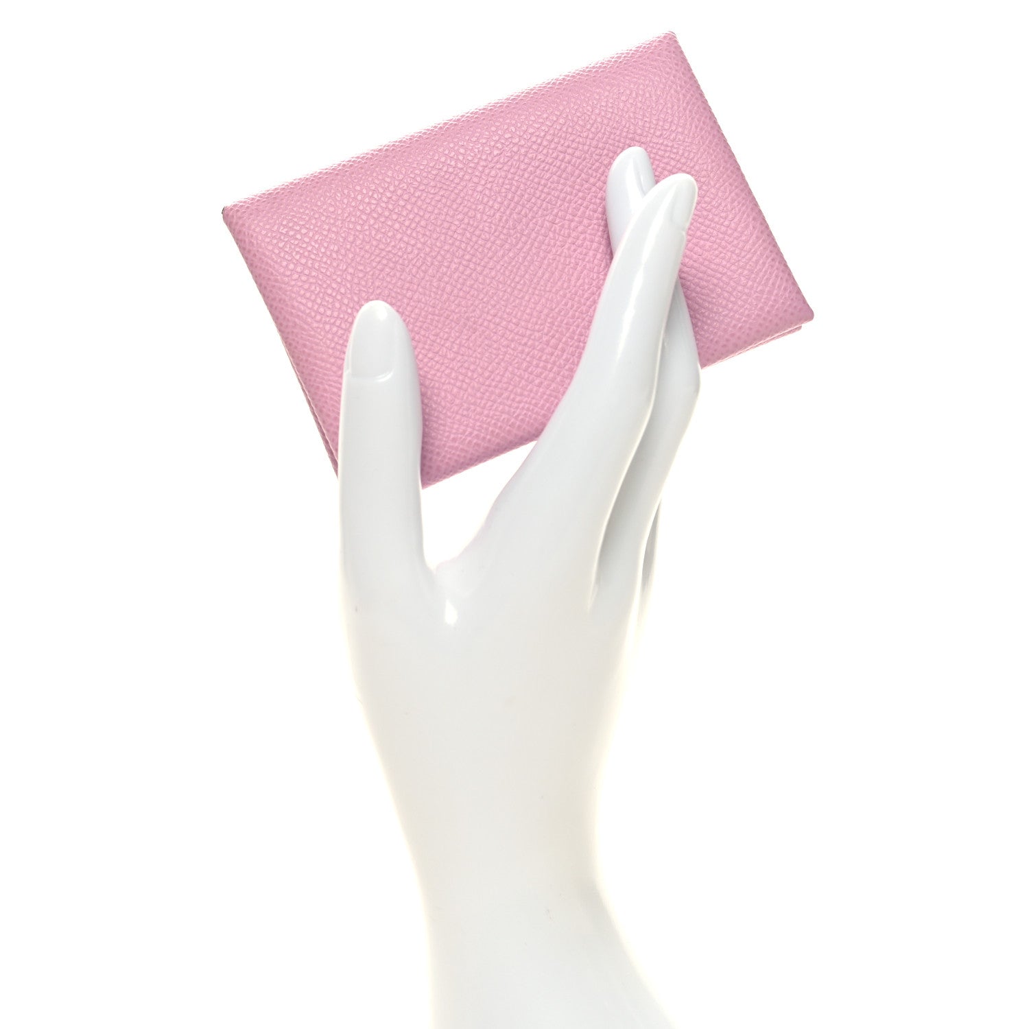 Hermes Epsom Calvi Duo Card Case Mauve Sylvestre 2 of 9