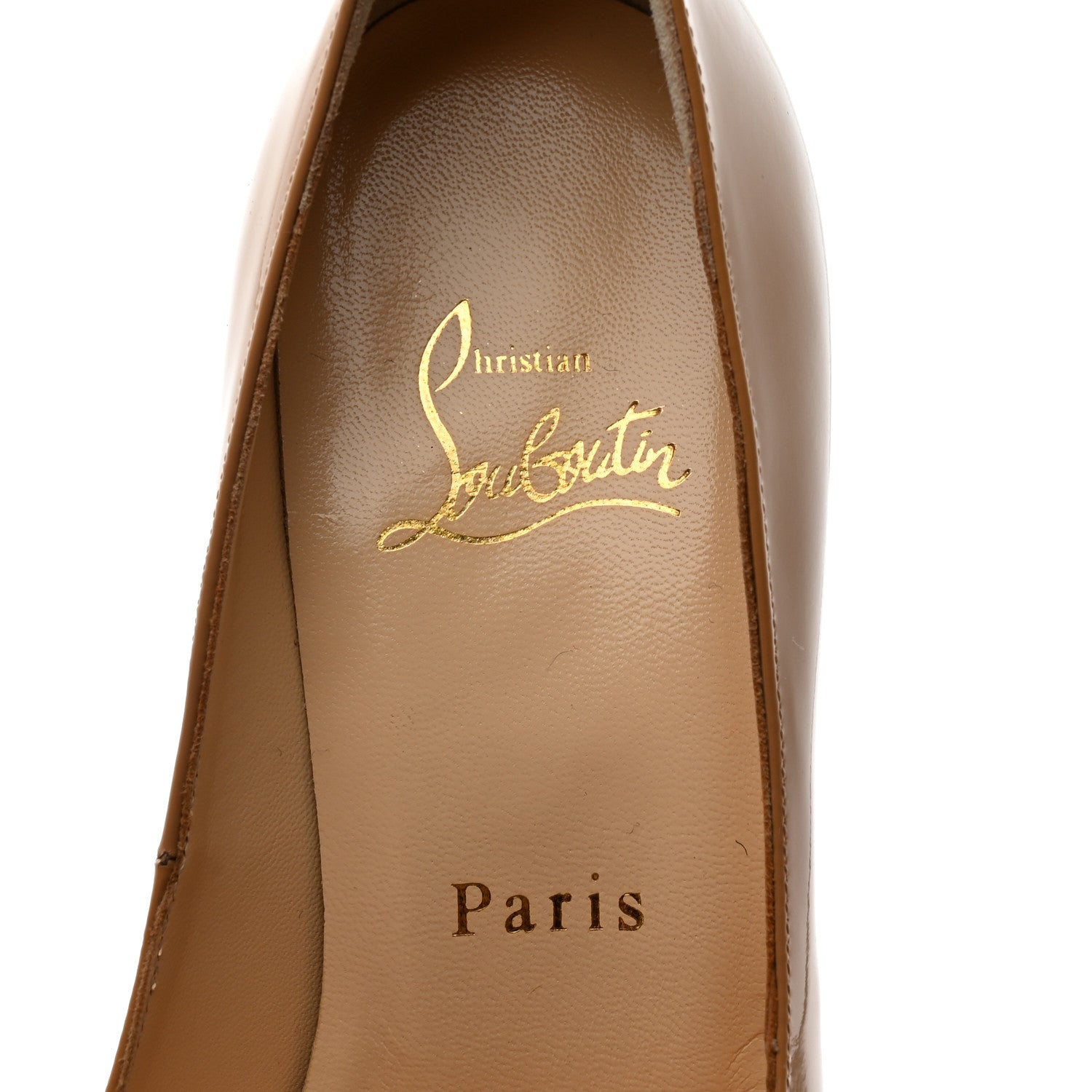 Christian Louboutin Patent Lady Peep 150 Pumps 36 Nude 6 of 7