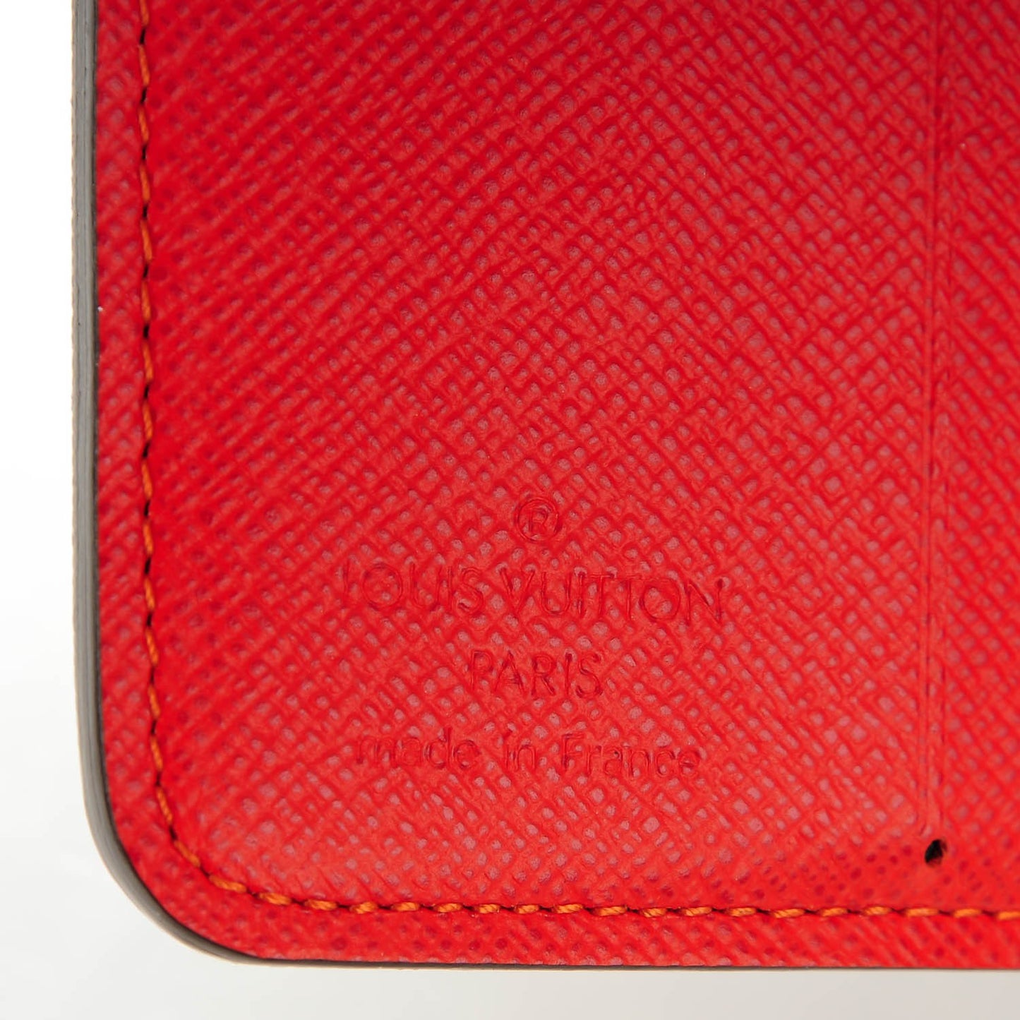 Monogram Perforated Compact Zipped Wallet Orange