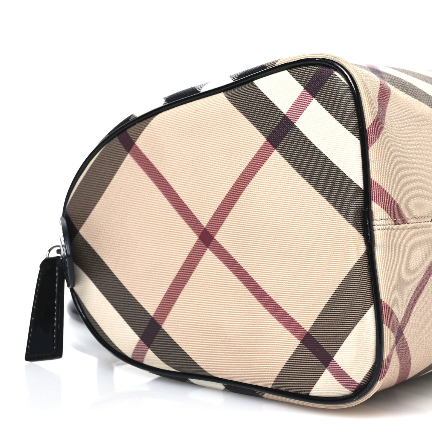 Nova Check Patent Small Chester Bowling Bag Black