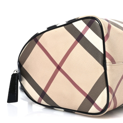 Burberry Nova Check Patent Small Chester Bowling Bag Black 10 of 15