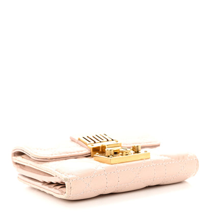 Christian Dior Lambskin Cannage Dioraddict Flap Wallet Rose Poudre 4 of 8