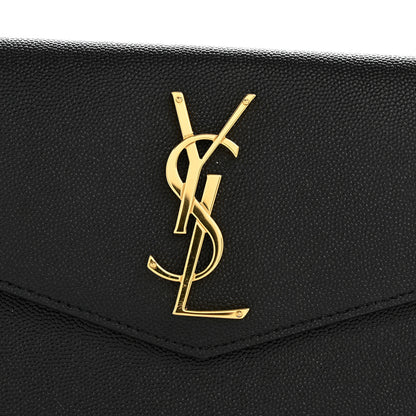 Saint Laurent Grain De Poudre Uptown Pouch Black 8 of 9