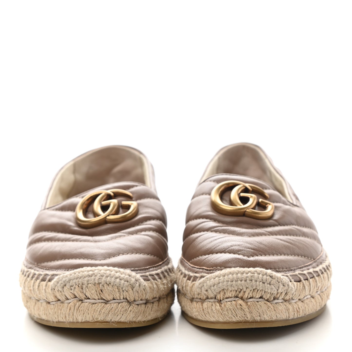 Nappa Matelasse GG Marmont Espadrilles 37.5 Porcelain Rose
