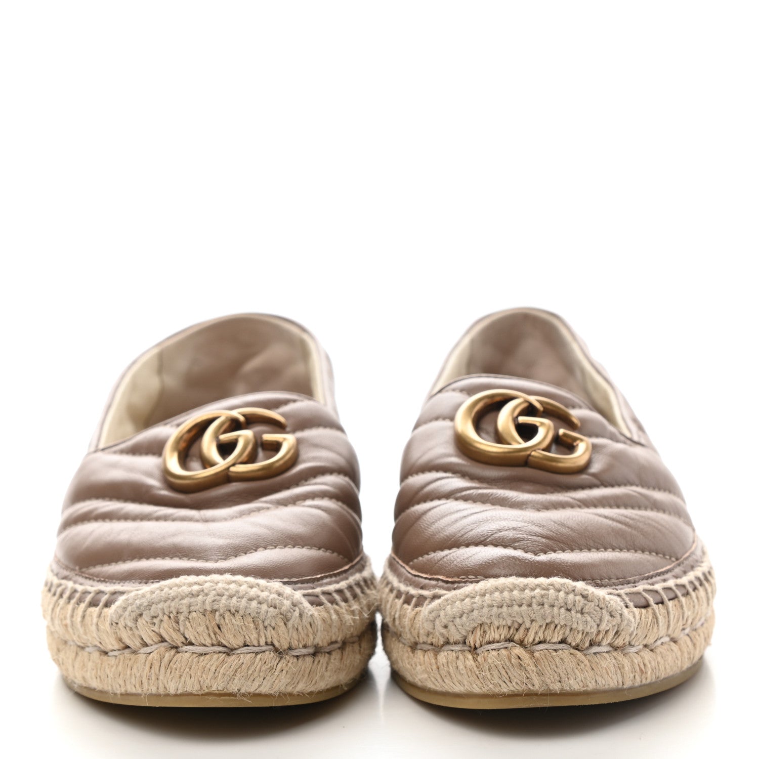 Gucci Nappa Matelasse GG Marmont Espadrilles 37.5 Porcelain Rose 2 of 10