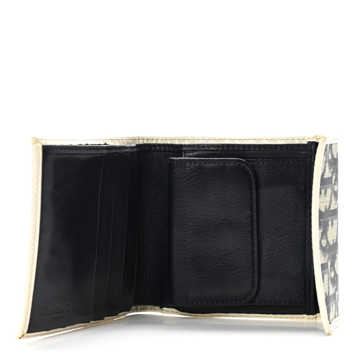 Monogram Compact Wallet White