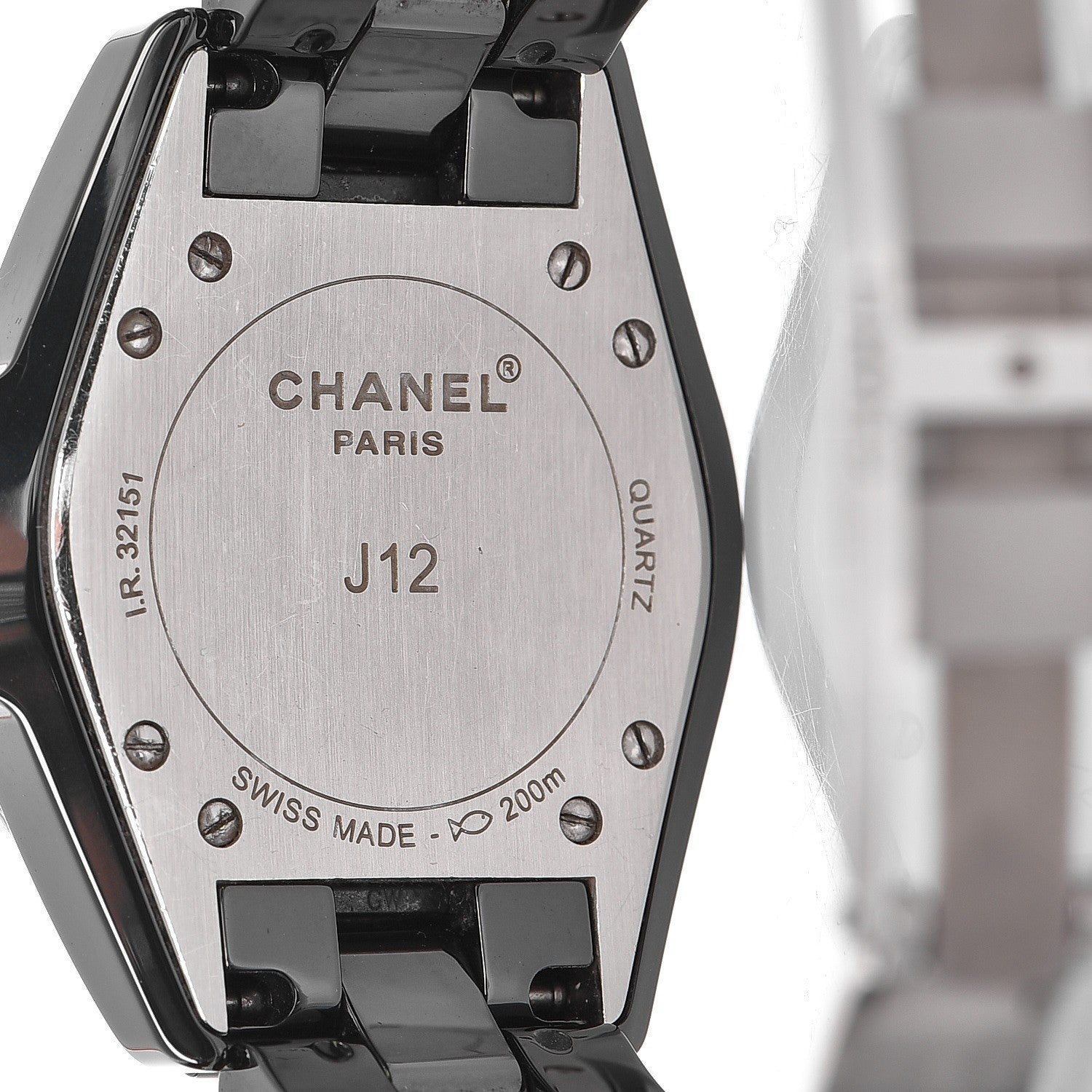 Chanel Stainless Steel Ceramic 33mm J12 Quartz Watch Black 5 of 8