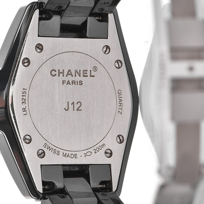 Chanel Stainless Steel Ceramic 33mm J12 Quartz Watch Black 5 of 8