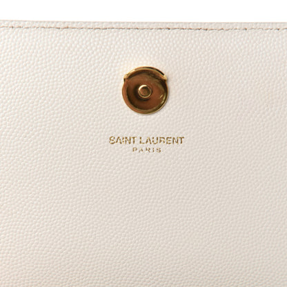 Saint Laurent Grain De Poudre Medium Classic Monogram Kate Satchel Porcellana 9 of 10