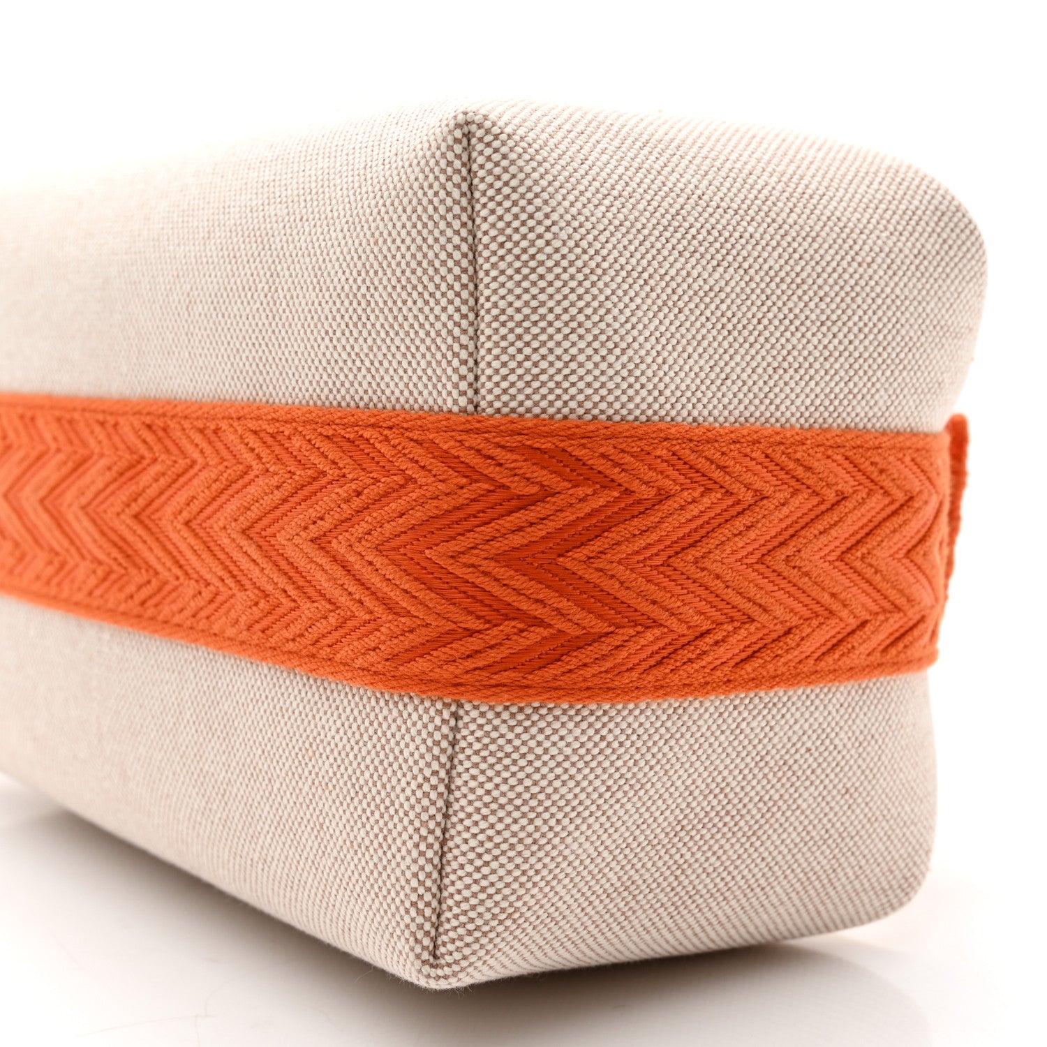 Hermes Canvas Small Bride-A-Brac Pouch Natural Orange 9 of 10