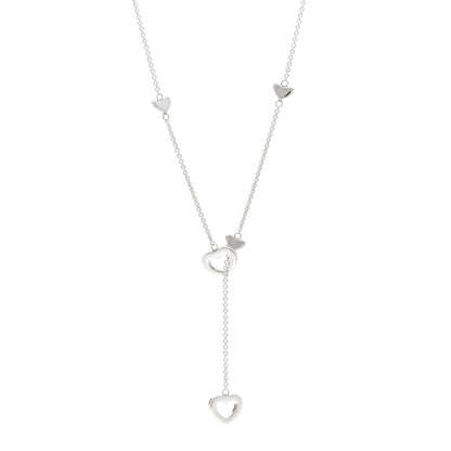 Tiffany Sterling Silver Heart Lariat Necklace 1 of 4