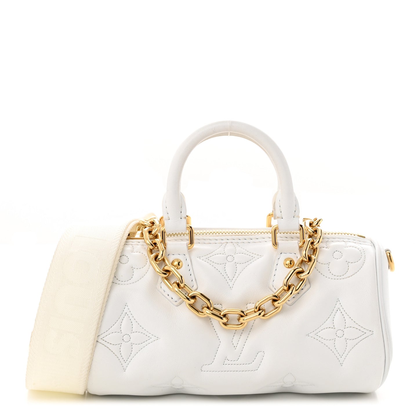 Calfskin Bubblegram Papillon BB Snow White