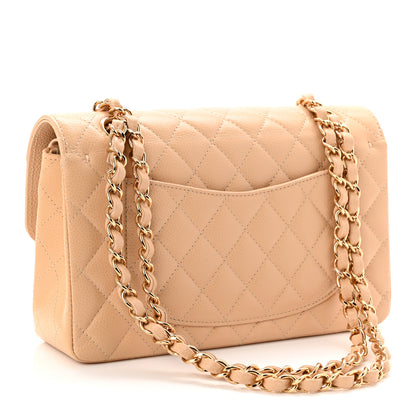 Chanel Caviar Quilted Small Double Flap Beige 3 of 10