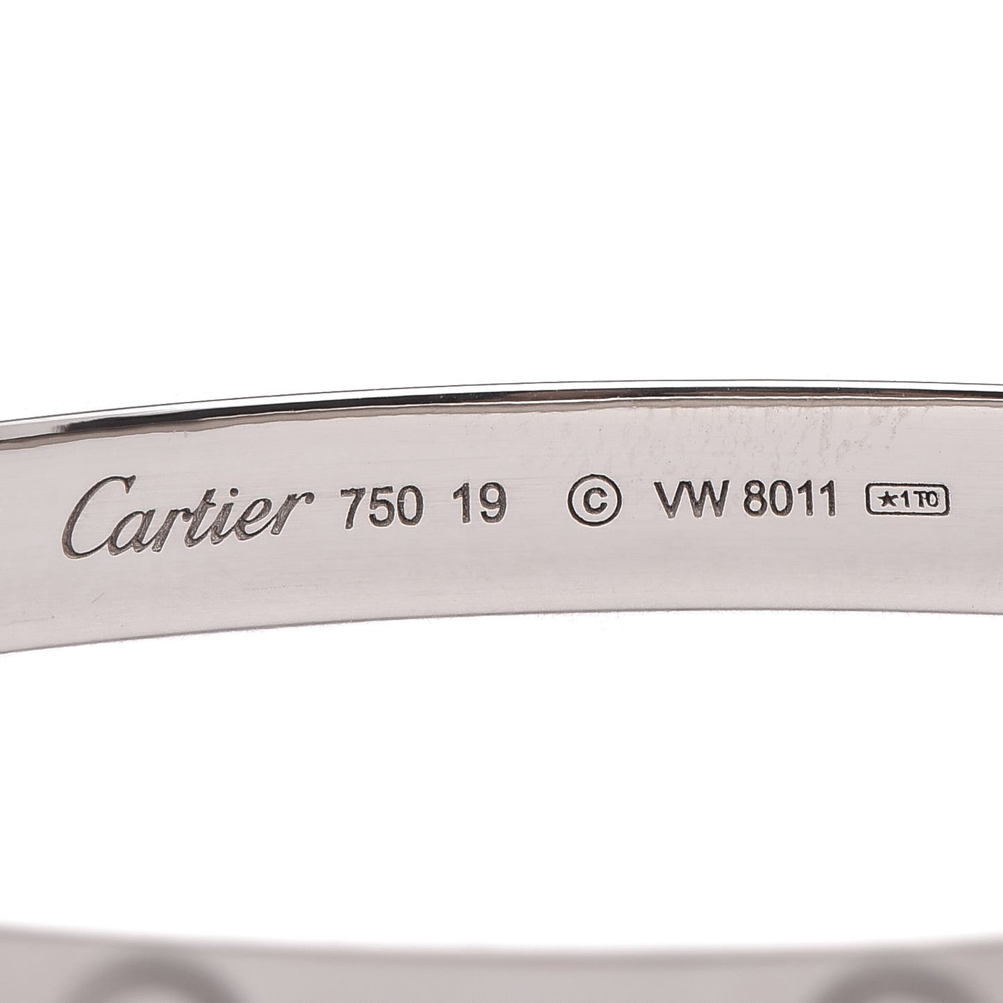 18K White Gold LOVE Bracelet 19