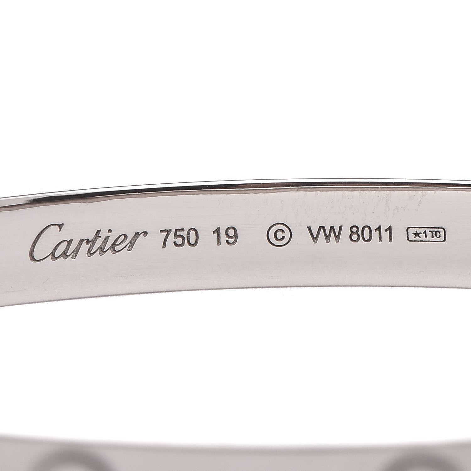 Cartier 18K White Gold LOVE Bracelet 19 5 of 5