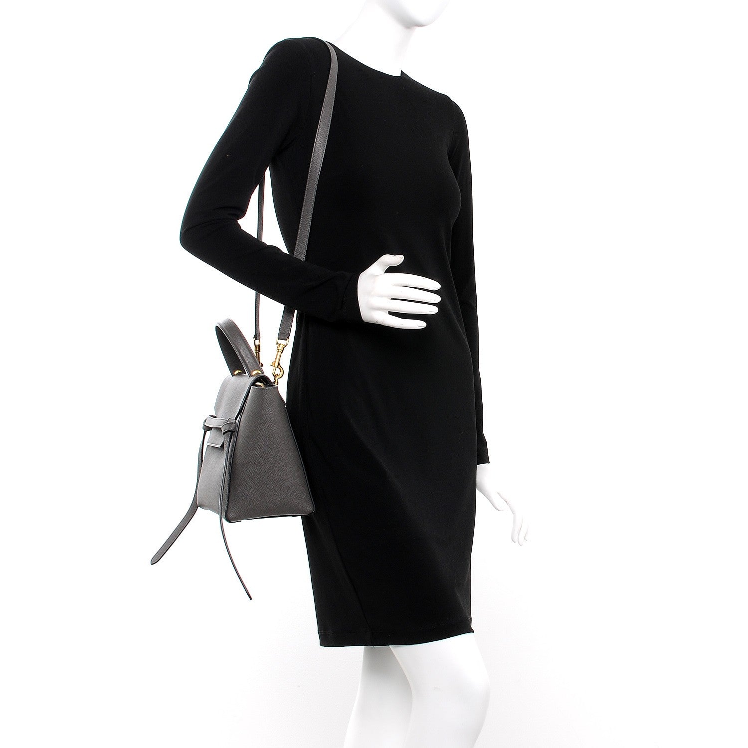 Celine Baby Grained Calfskin Micro Belt Bag Grey 2 of 6