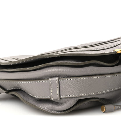 Chloe Grained Calfskin Medium Marcie Saddle Bag Cashmere Grey 10 of 11
