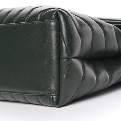 Saint Laurent Calfskin Y Quilted Monogram Medium Loulou Chain Satchel Olive 12 of 12