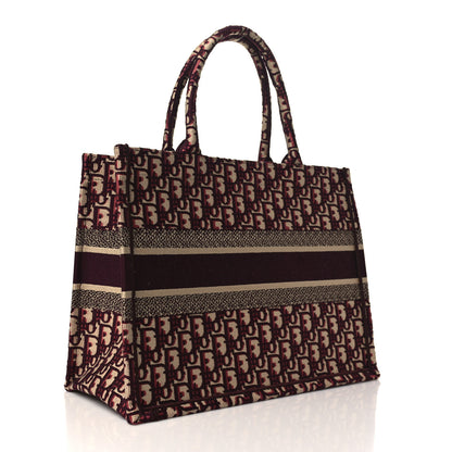 Christian Dior Oblique Medium Book Tote Burgundy Multicolor 2 of 8