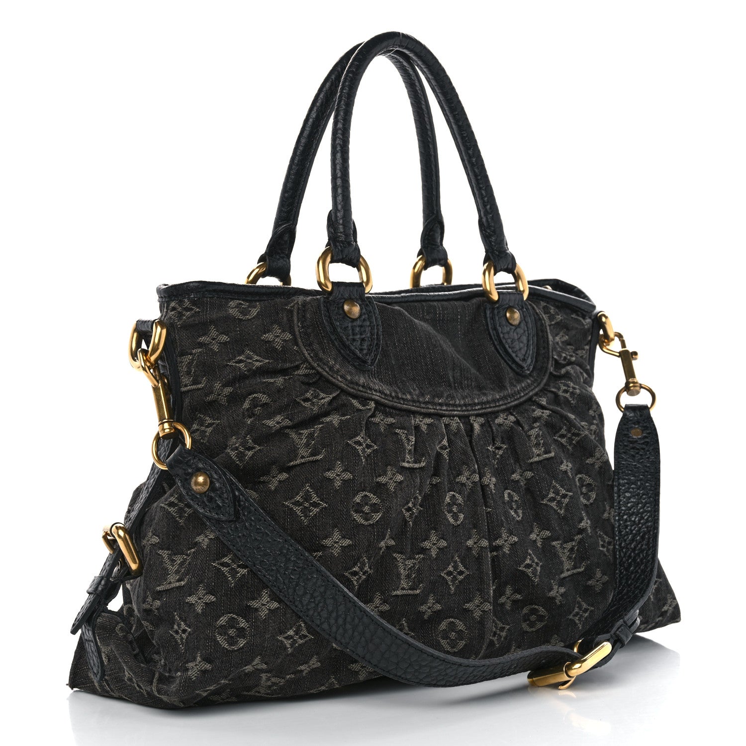 Louis Vuitton Denim Neo Cabby MM Black 3 of 11