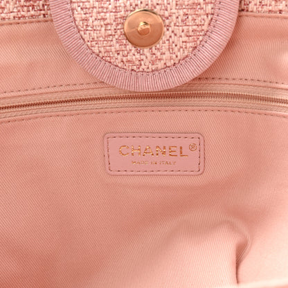 Chanel Lurex Boucle Deauville Medium Tote Pink 6 of 13