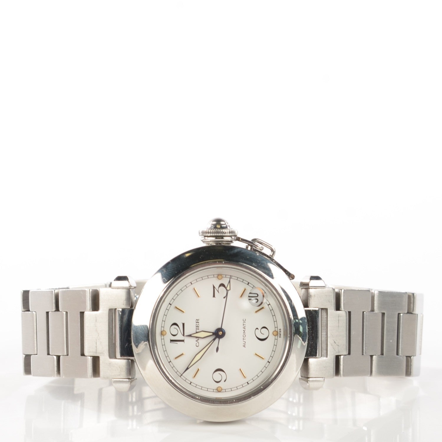 Cartier Stainless Steel 35mm Pasha C Automatic Watch 3 of 9
