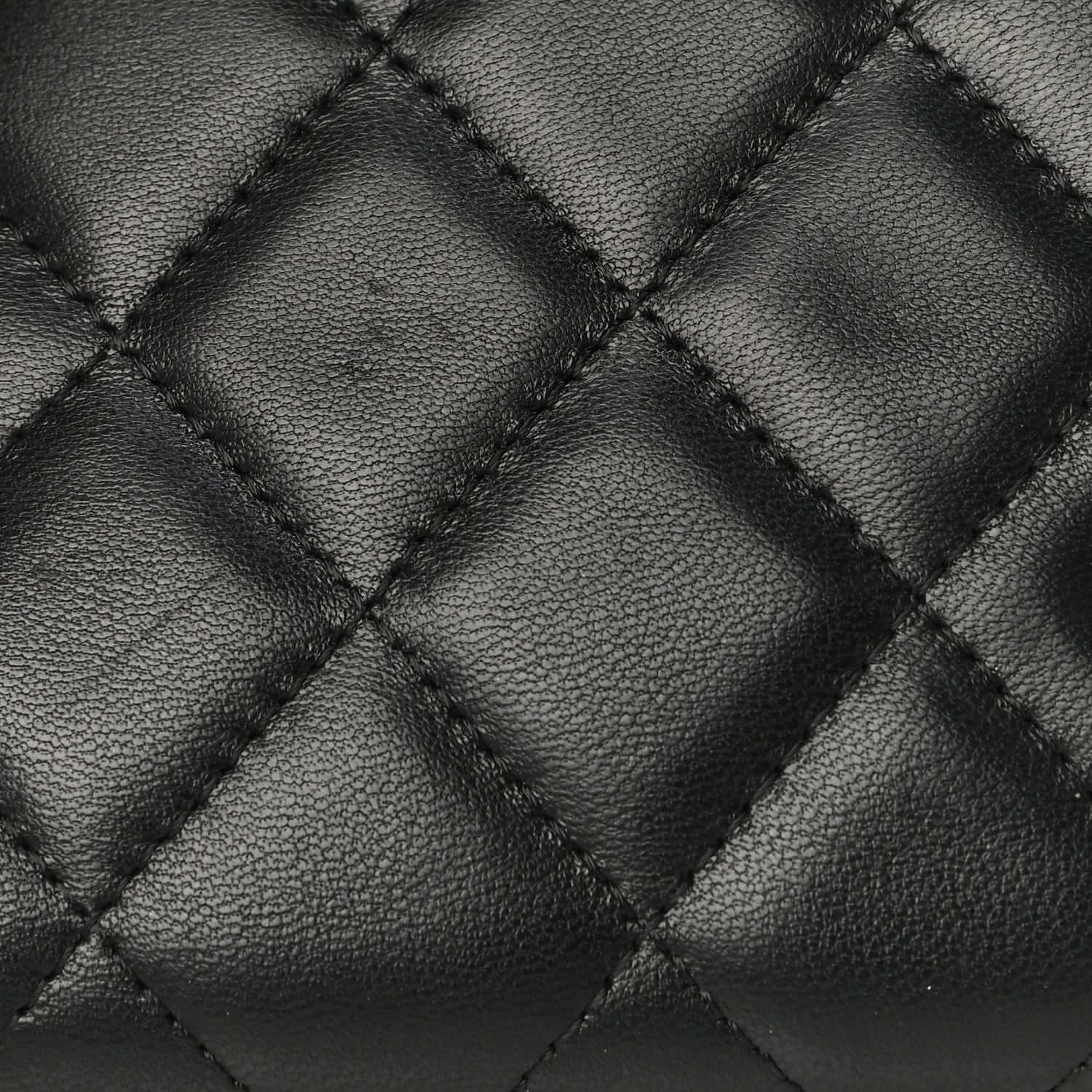 Chanel Lambskin Quilted Large Gusset Flap Wallet Black 19 of 24