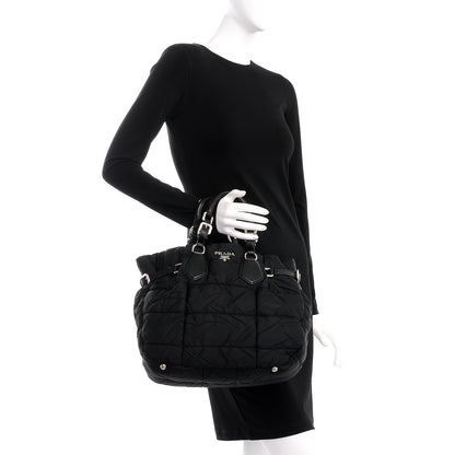 Prada Tessuto Nylon Quilted Tote Nero Black 3 of 8