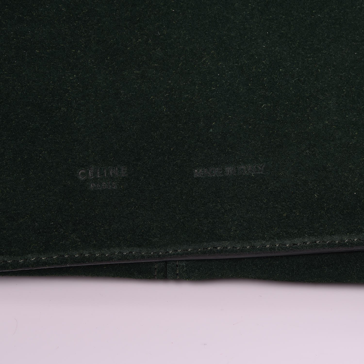 Celine Suede Medium Gourmette Emerald 6 of 6