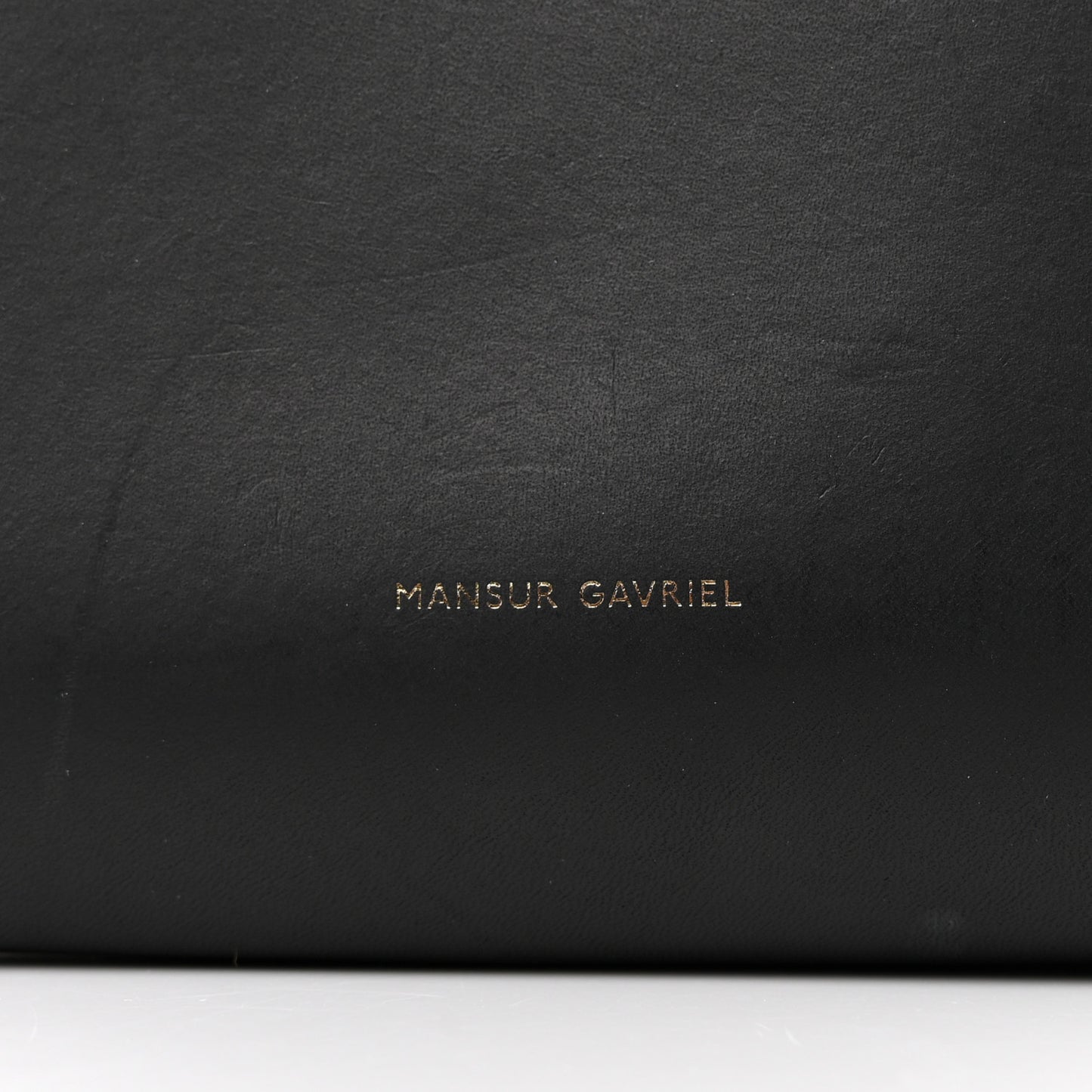 Vegetable Tanned Calfskin Mini Bucket Bag Black Oro