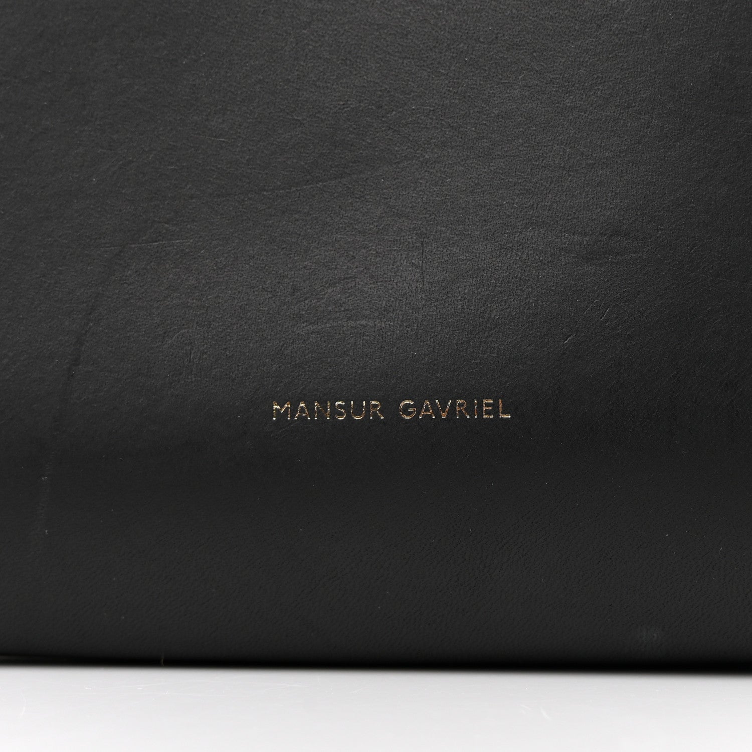 Mansur Gavriel Vegetable Tanned Calfskin Mini Bucket Bag Black Oro 6 of 14