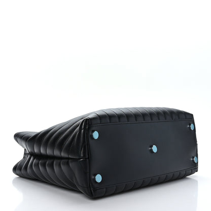 Saint Laurent Calfskin Y Quilted Monogram Large Loulou Shopper Black 4 of 10