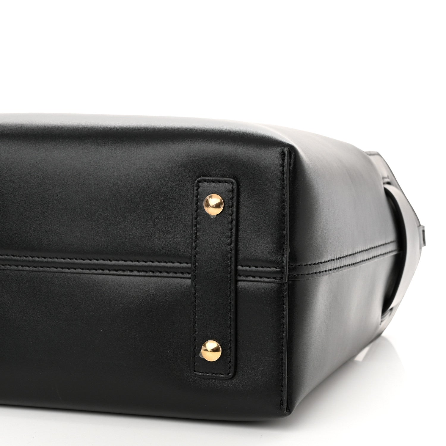 Burberry Smooth Calfskin Triple Stud Small Belt Bag Black Tan 8 of 9