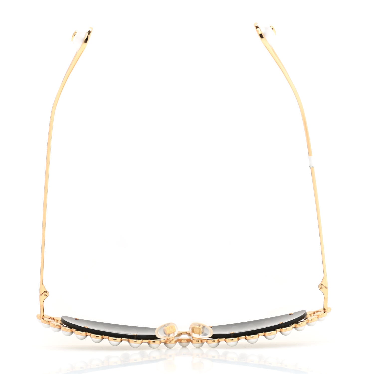 Gucci Metal Pearl Cat Eye Sunglasses GG0364S Gold 8 of 8