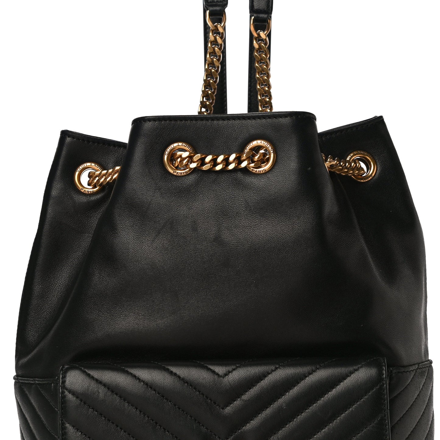Lambskin Matelasse Monogram Joe Backpack Black