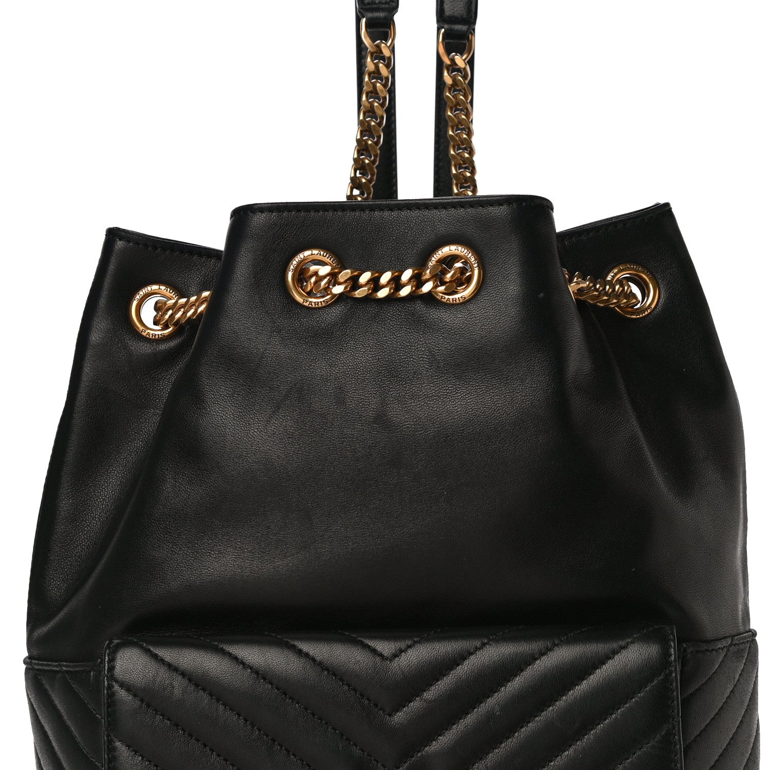 Saint Laurent Lambskin Matelasse Monogram Joe Backpack Black 12 of 19