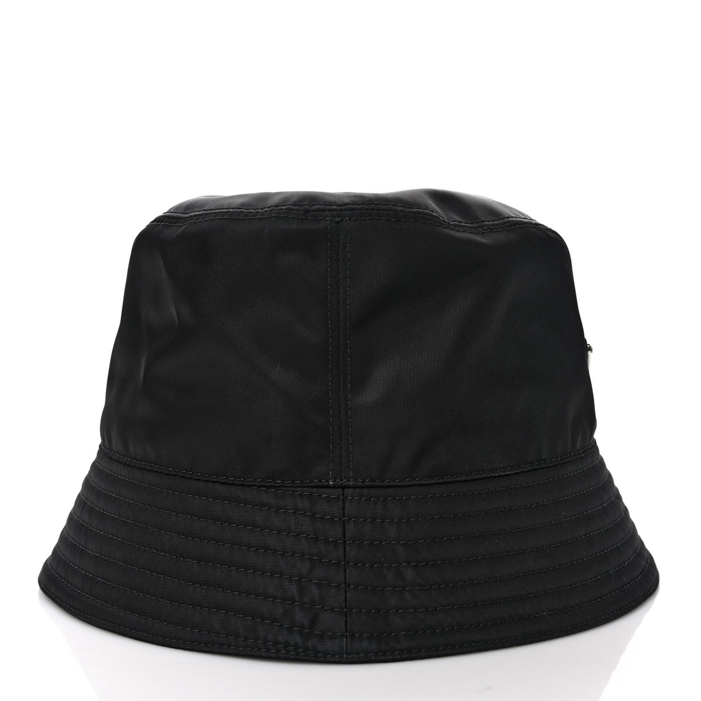 Re-Nylon Metal Triangle Logo Mens Bucket Hat L Black