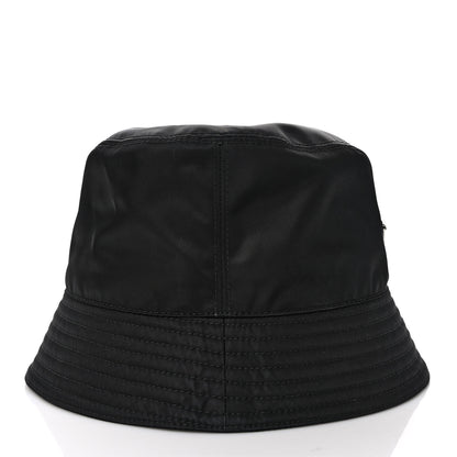 Prada Re-Nylon Metal Triangle Logo Mens Bucket Hat L Black 6 of 8