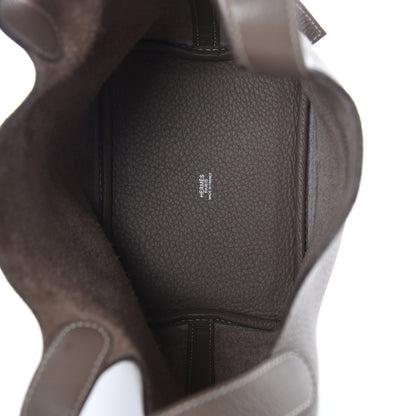 Hermes Taurillon Clemence Picotin 18 PM Etoupe 6 of 14